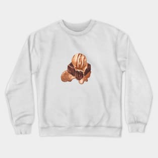 Chocolate brownie with ice cream Crewneck Sweatshirt